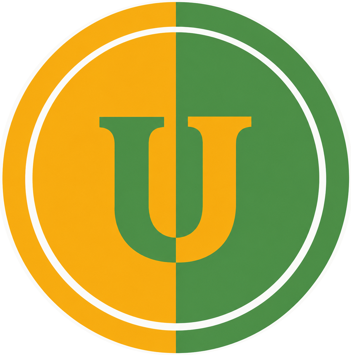 FulLess coin: half amber, half green